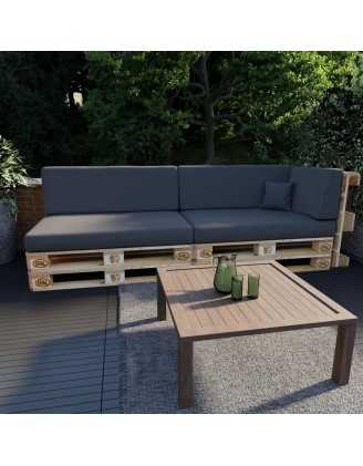 Set de 6 Coussins pour Palettes 120x80 + 120x40 Anthracite