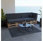 Set de 6 Coussins pour Palettes 120x80 + 120x40 Anthracite