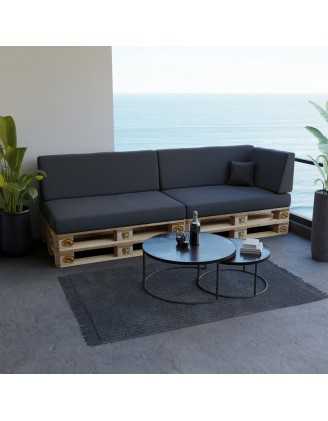 Set de 6 Coussins pour Palettes 120x80 + 120x40 Anthracite