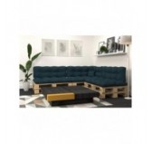 Set de 8 Coussins Matelassés pour Palettes 120x80 + 120x40 Vert Foncé