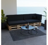 Coussin de Siège pour Palettes 120x80x15 Noir
