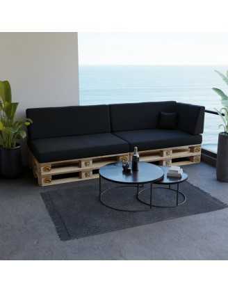Coussin de Siège pour Palettes 120x80x15 Noir