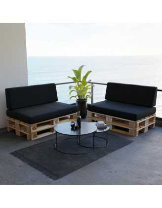 Coussin de Siège pour Palettes 120x80x15 Noir