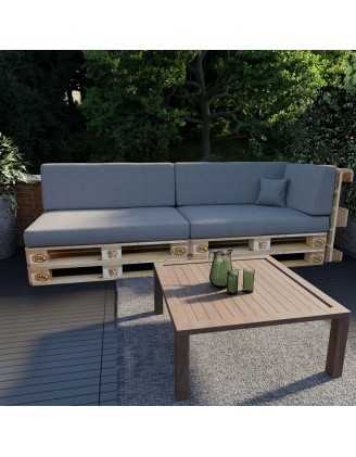 Set de 6 Coussins pour Palettes 120x80 + 120x40 Gris