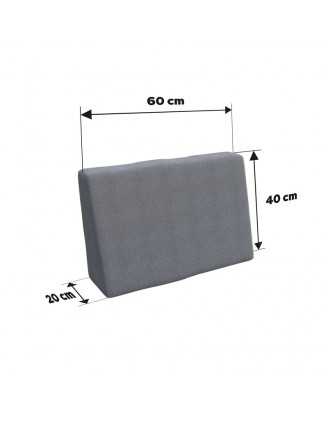 Set de 6 Coussins pour Palettes 120x80 + 120x40 Gris