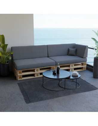 Coussin de Dossier pour Palettes 120x40x20/10 Gris