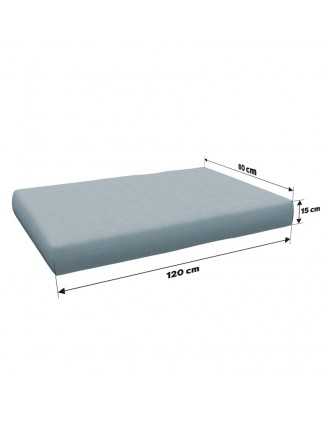 Coussin de Siège pour Palettes 120x80x15 Bleu
