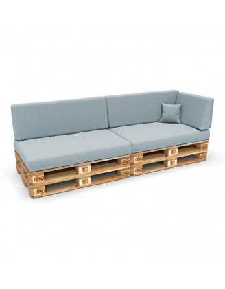 Set de 6 Coussins pour Palettes 120x80 + 120x40 Bleu