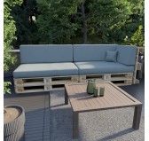 Set de 6 Coussins pour Palettes 120x80 + 120x40 Bleu