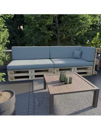 Set de 6 Coussins pour Palettes 120x80 + 120x40 Bleu