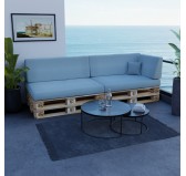Set de 6 Coussins pour Palettes 120x80 + 120x40 Bleu