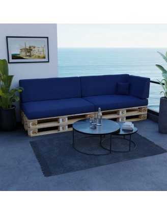 Coussin de Siège pour Palettes 120x80x15 Bleu Foncé