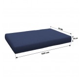 Coussin de Siège pour Palettes 120x80x15 Bleu Foncé