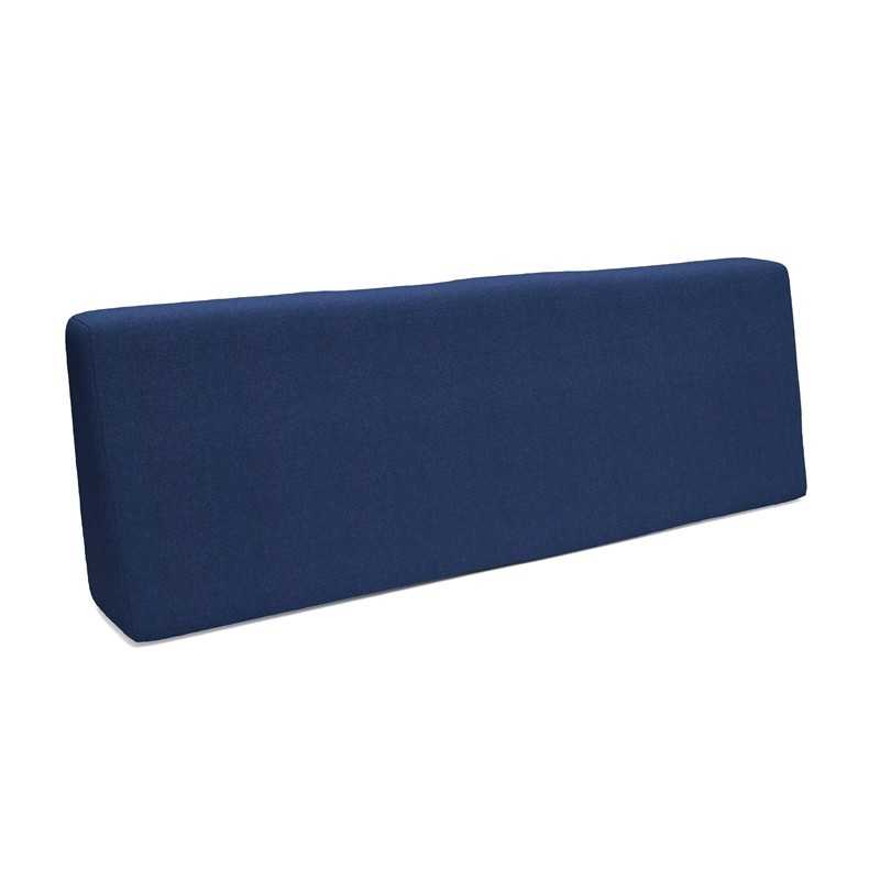 Coussin de Dossier pour Palettes 120x40x20/10 Bleu Foncé