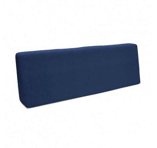 Coussin de Dossier pour Palettes 120x40x20/10 Bleu Foncé
