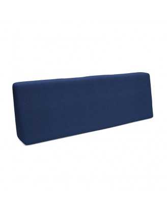 Coussin de Dossier pour Palettes 120x40x20/10 Bleu Foncé