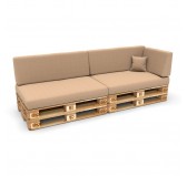 Housse pour coussin latéral de palette, 60×40 cm, beige