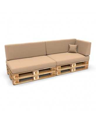 Housse pour coussin latéral de palette, 60×40 cm, beige