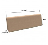 Set de 2 housses pour coussins de palette : 1× 120×80 cm + 1× 120×40 cm, beige