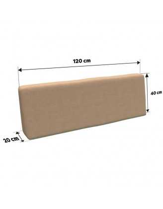 Set de 2 housses pour coussins de palette : 1× 120×80 cm + 1× 120×40 cm, beige