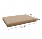 Set de 2 housses pour coussins de palette : 1× 120×80 cm + 1× 120×40 cm, beige