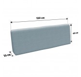 Housse pour dossier de palette, 120×40 cm, bleu