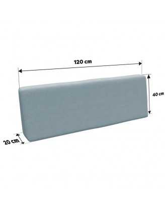 Housse pour dossier de palette, 120×40 cm, bleu