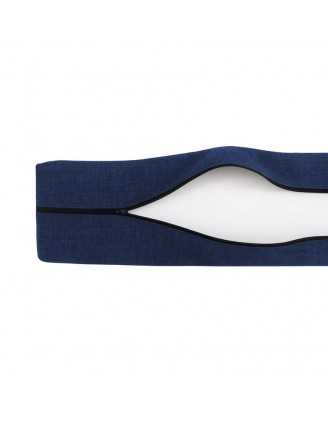 Set de 2 housses pour coussins de palette : 1× 120×80 cm + 1× 120×40 cm, bleu foncé