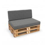 Housse pour dossier de palette, 120×40 cm, gris