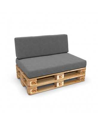 Housse pour dossier de palette, 120×40 cm, gris