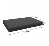 Set de 2 housses pour coussins de palette : 1× 120×80 cm + 1× 120×40 cm, anthracite