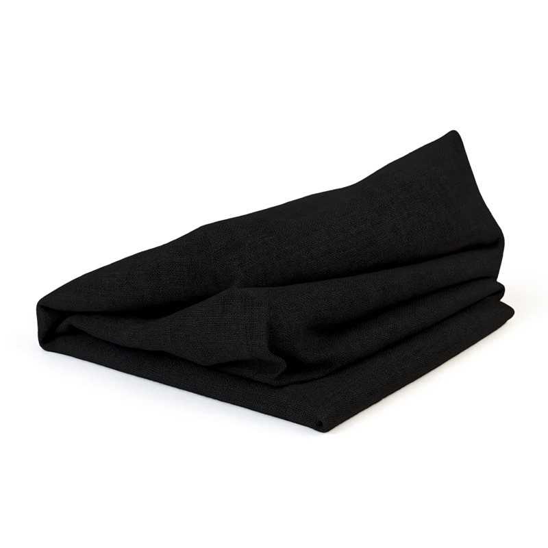 Set de 2 housses coussins : 120×80 + 120×40 noir