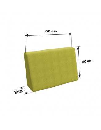 Housse pour coussin latéral de palette, 60×40 cm, vert lime