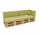 Housse pour coussin latéral de palette, 60×40 cm, vert lime