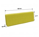 Housse pour dossier de palette, 120×40 cm, vert lime