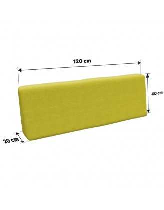 Set de 2 housses pour coussins de palette : 1× 120×80 cm + 1× 120×40 cm, vert lime