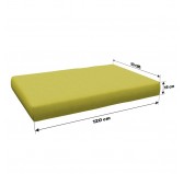 Set de 2 housses pour coussins de palette : 1× 120×80 cm + 1× 120×40 cm, vert lime