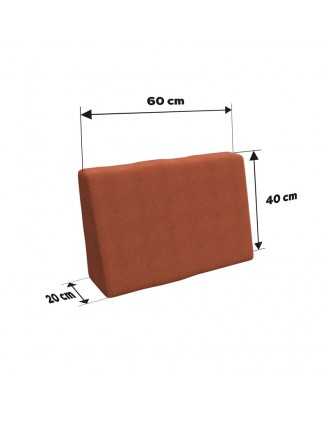 Housse pour coussin latéral de palette, 60×40 cm, orange