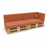 Housse pour coussin latéral de palette, 60×40 cm, orange