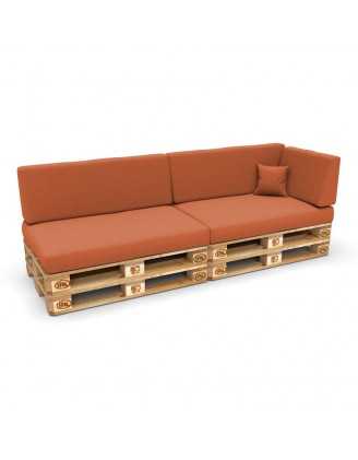 Housse pour coussin latéral de palette, 60×40 cm, orange