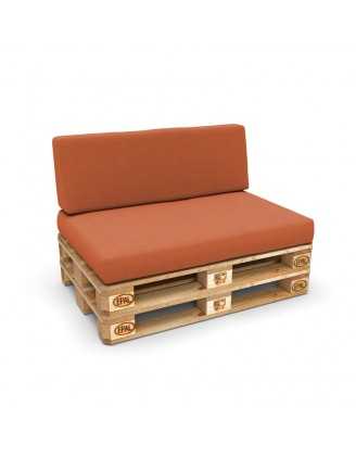 Set de 2 housses pour coussins de palette : 1× 120×80 cm + 1× 120×40 cm, orange
