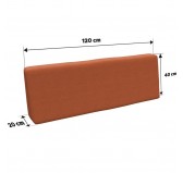 Set de 2 housses pour coussins de palette : 1× 120×80 cm + 1× 120×40 cm, orange