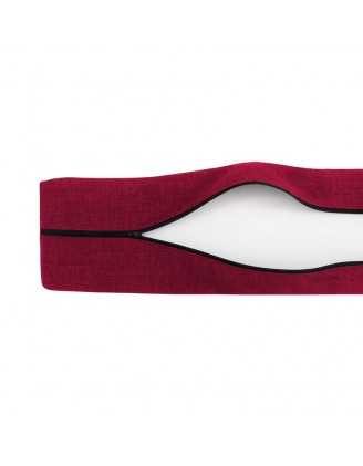 Set de 2 housses pour coussins de palette : 1× 120×80 cm + 1× 120×40 cm, bordeaux