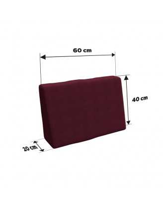 Housse pour coussin latéral de palette, 60×40 cm, violet