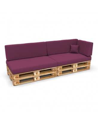 Housse pour coussin latéral de palette, 60×40 cm, violet
