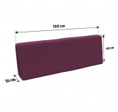 Set de 2 housses pour coussins de palette : 1× 120×80 cm + 1× 120×40 cm, violet