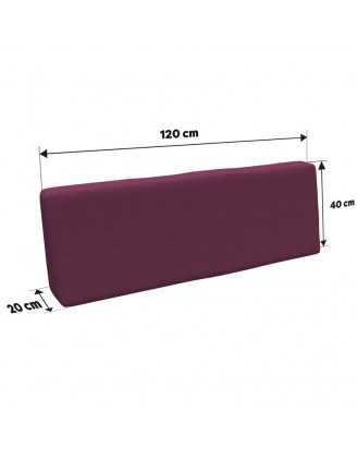 Set de 2 housses pour coussins de palette : 1× 120×80 cm + 1× 120×40 cm, violet