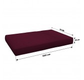 Set de 2 housses pour coussins de palette : 1× 120×80 cm + 1× 120×40 cm, violet