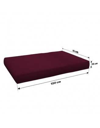 Set de 2 housses pour coussins de palette : 1× 120×80 cm + 1× 120×40 cm, violet