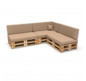 Housse pour coussin décoratif de palette, 40×40 cm, beige Housse pour coussin décoratif de palette, 40×40 cm, beige